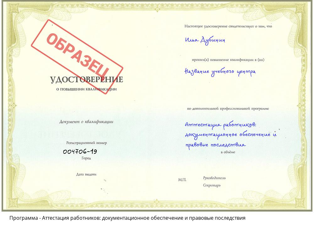 Аттестация работников: документационное обеспечение и правовые последствия Кострома